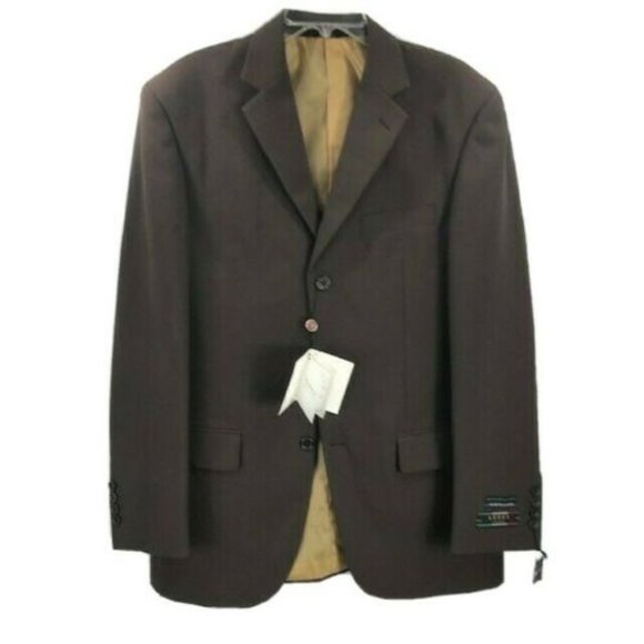 LUCCI Men's Brown Single Breasted Jacket Size 38L - Picture 3 of 4